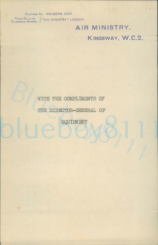 1930s raf air ministry headed - 1930s,