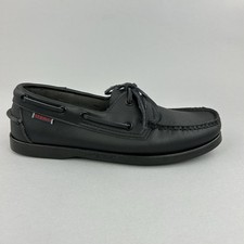 Sebago Black Leather Deck Boat