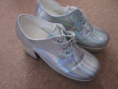 Mens silver platform - platform, shoes