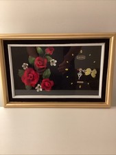 Kingsonic Flower Butterfly Wall Clock - Box Clock 3D - Tested & Working Retro