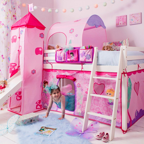 Children white pink single - children's,