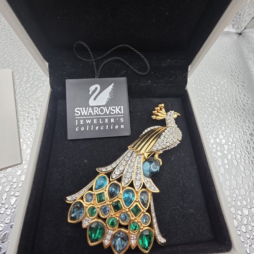 Swarovski swan stamp peacock - swan,