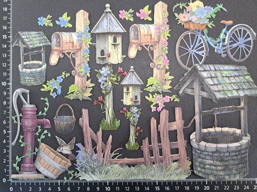 Mixed die cuts wishing well
