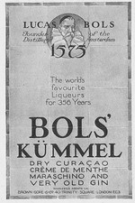 BOLS KUMMEL Liqueur - Antique Advertisement 1921