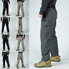Mens EDC Cargo Combat Military Tactical Trousers Pants Multi Pockets Casual Work
