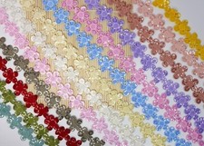 Daisy Chain 35mm W Fine Flower Lace Trim 2 Yrd Multicolor Add Touch of Springtim