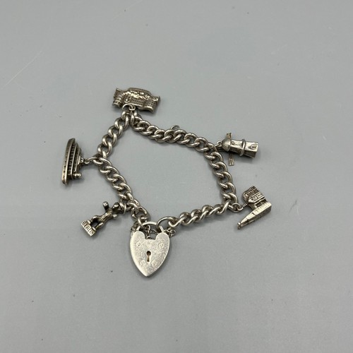 Vintage german silver charm - silver,