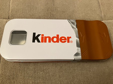 kinder chocolate metal tin pencil case