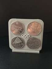 50p Coin Set Olympic/Sport (Lot of 4) + Display Case - Job Lot, including rowing