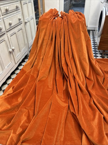 Orange cotton velvet - ,