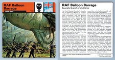 RAF Balloon Barrage - 1939-45 - Life & Times - WW2 Edito-Service SA 1977 Card