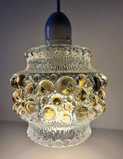Mid Century Glass Helena Tynell Style Light Lamp Shade Bubble Art Retro Vintage 