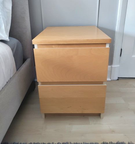 Ikea malm drawer bedside - ikea, 2-drawer,