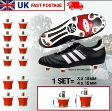 12 Replacement Football Rugby Studs Red White Nike Adidas Puma Metal Tip SG New
