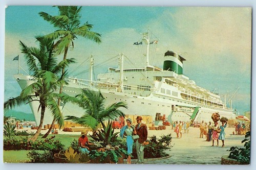 Jamaica postcard grace line - jamaica,