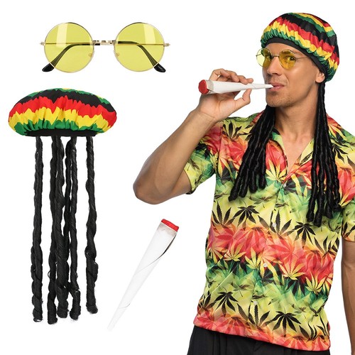 Rasta reggae costume set - rasta,