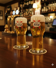 Kronenbourg 1664 Laser Engraved Pint Glasses x2 – New Home Bar, Pub, Man Cave