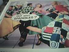 newspaper folded advert 1956 spangles sweets got your partner dancing
