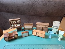 Job Lot Bundle Of Vintage Dolls House Dollhouse Wooden and metal Furniture
