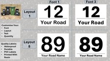 House Number Bin Labels
