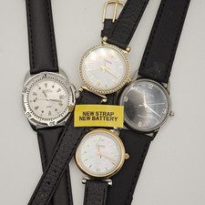 4 Fossil Watches Bundle Joblot - Working, New Batteries, New Straps