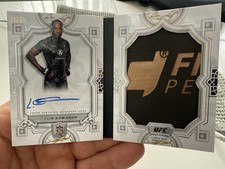 Leon Edwards 2024 Topps Finest UFC Jumbo Relic Autograph Booklet /25