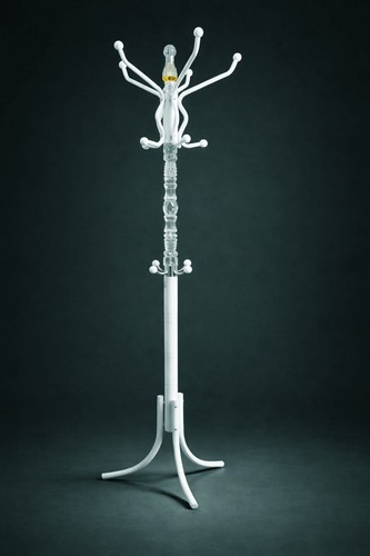 White metal crystal coat hat - white,