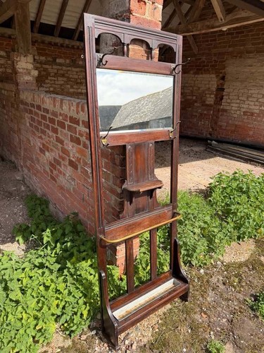 Antique edwardian mirrored oak - antique,