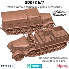 28mm WW2 German Sdkfz 6/7  3D
