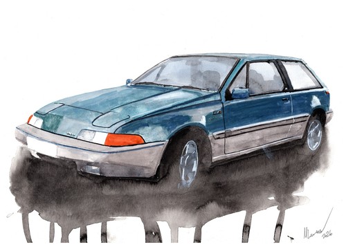 Painting volvo 480 - painting,