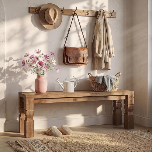 Solid wood bench 140cm - solid,