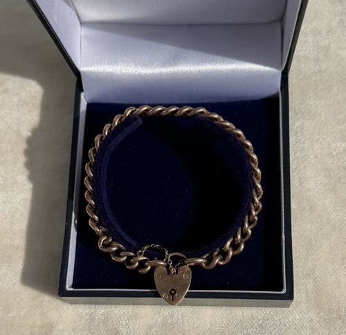 Antique 9ct rose gold - rose, curb