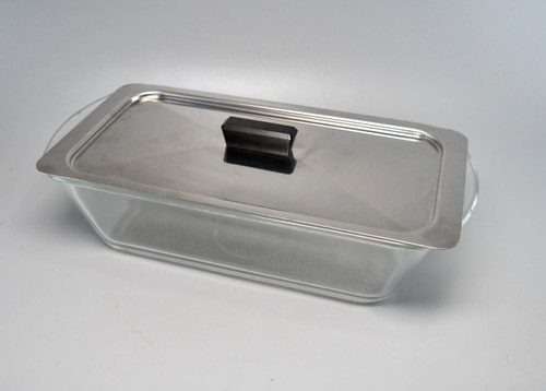 Vintage glasbake glass loaf - glass,