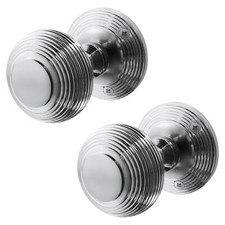 Beehive Reeded Chrome Mortice