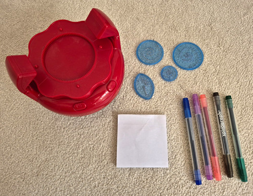 Spirograph style drawing - drawing, set