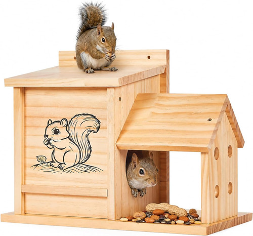 Squirrel house wood - house,,