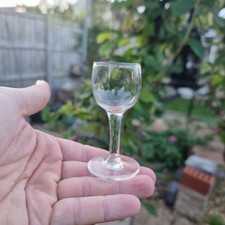 Georgian Antique Port Drinking Glass c1800 Hand Blown Plain Stem Pontil