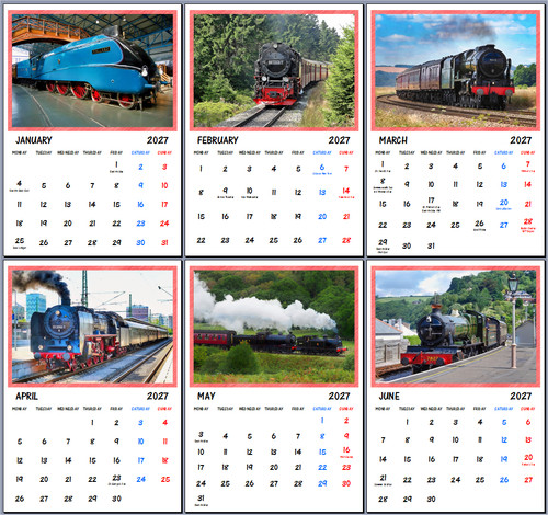 2027 steam trains calendar - 2027,