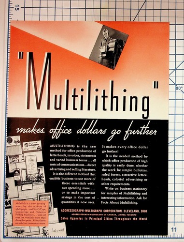Vintage multilithing office - vintage,