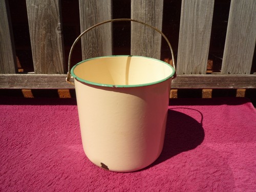Vintage yellow enamel small - enamel,