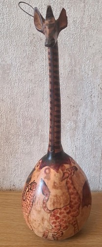 Vintage large african gourd - ,
