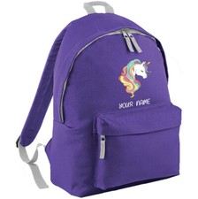 Unicorn Custom Name Girls Kids School Backpack Nursery Bag Children's Rucksack