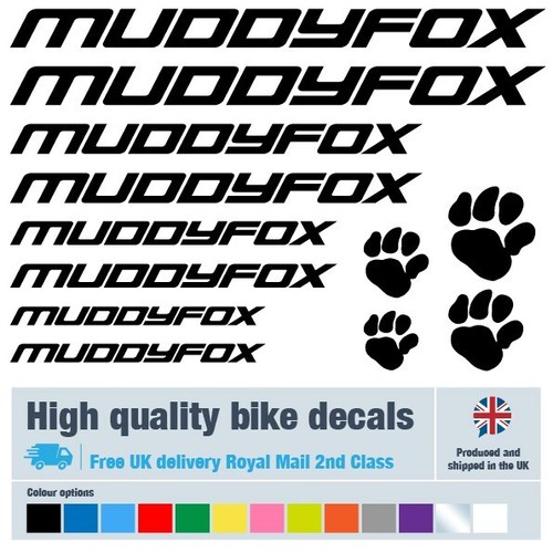 Muddyfox bike labels decals - bike,