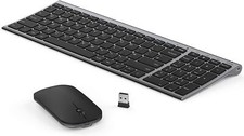 Ultra Thin Quiet USB Keyboard and Mouse Set with Numeric Keypad QWERTY UK Layout