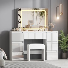 White Dressing Table High