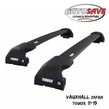Thule WingBar Edge Black Roof Bars Set to fit Vauxhall Zafira Tourer 11-19 Rails