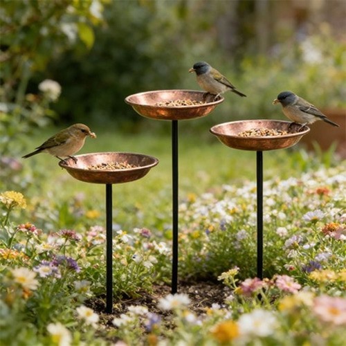 Iron art metal bird feeder - metal,