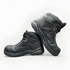 Site Onyx Steel Toe Cap Safety Boots Black UK Size 10 EU 44 Excellent Condition