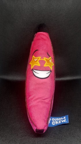Cute smiling pink banana plush - cute,