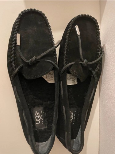 Ugg women suede loafer black - suede,